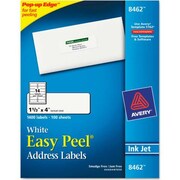 AVERY Avery® Easy Peel Inkjet Address Labels, 1-1/3 x 4, White, 1400/Box 8462